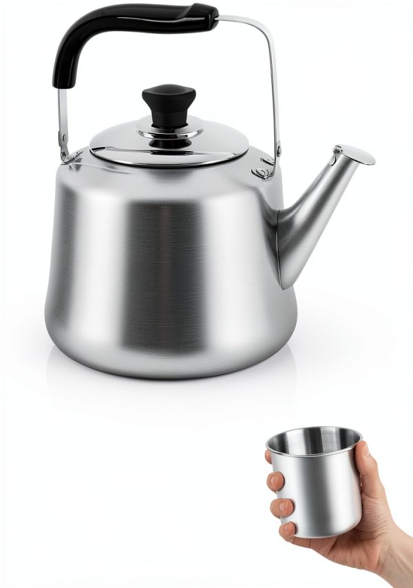 Odoland Camping Tea Kettle Stainless Steel 4L Dishwasher-1