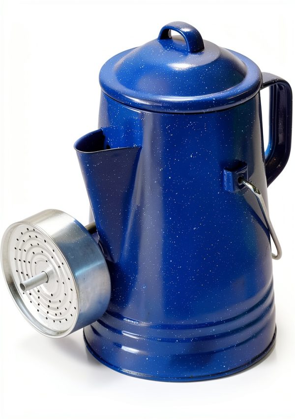 Grip Blue Retro Camping Coffee Percolator Removable Tank-0