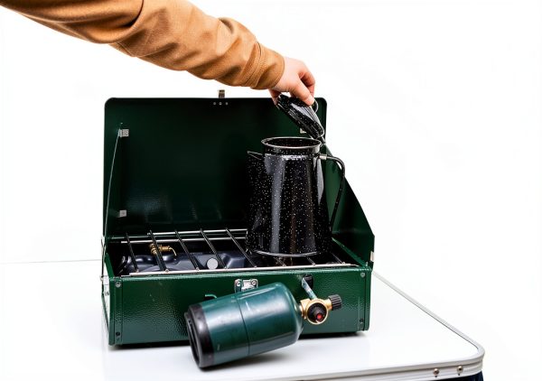 Stansport 8 Cup Percolator Black Baked Enamel Camping Coffee-7