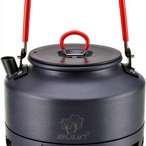 Bulin Camping Kettle Anodized Aluminum Portable 1.6L Black-0