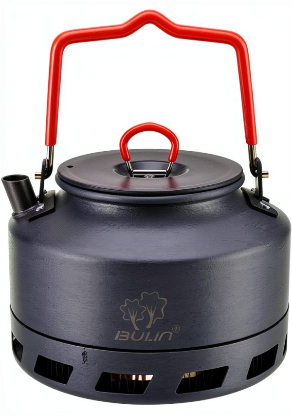 Bulin Camping Kettle Anodized Aluminum Portable 1.6L Black-0