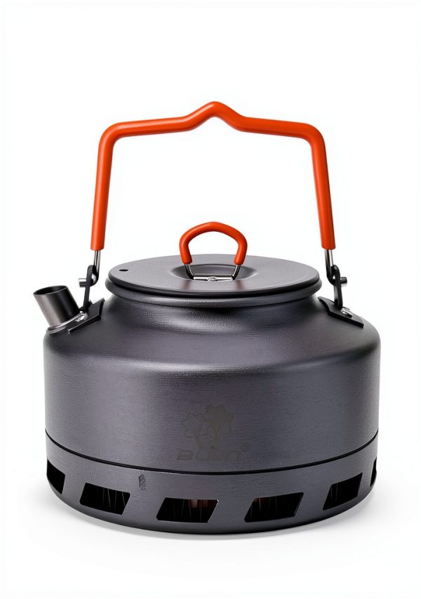 Bulin Camping Kettle Anodized Aluminum Portable 1.6L Black-7