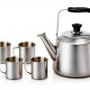Odoland Camping Tea Kettle Stainless Steel 4L Dishwasher-6
