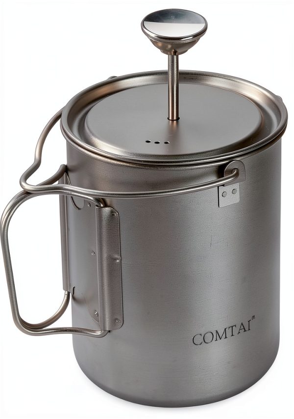 COMTAI Titanium French Press Coffee Maker Portable Camping-0