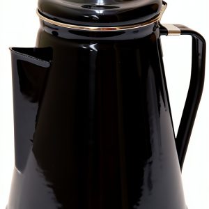 Stansport 8 Cup Percolator Black Baked Enamel Camping Coffee-0