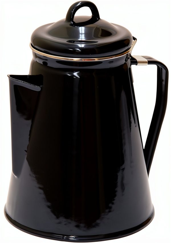 Stansport 8 Cup Percolator Black Baked Enamel Camping Coffee-0