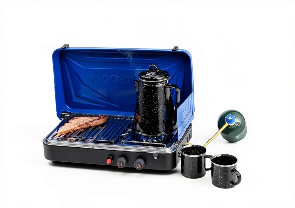 Stansport 8 Cup Percolator Black Baked Enamel Camping Coffee-5