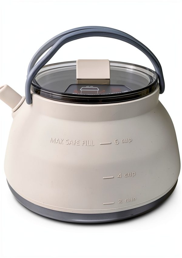 CAMPWOLF Collapsible Camping Kettle Light Khaki 1.5L-0