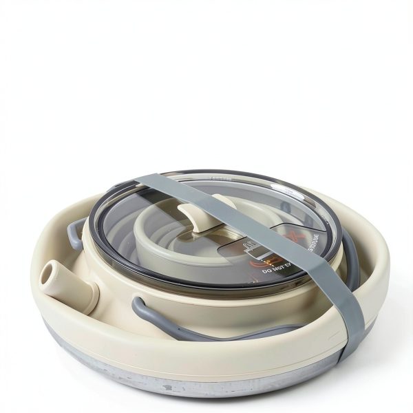 CAMPWOLF Collapsible Camping Kettle Light Khaki 1.5L-2