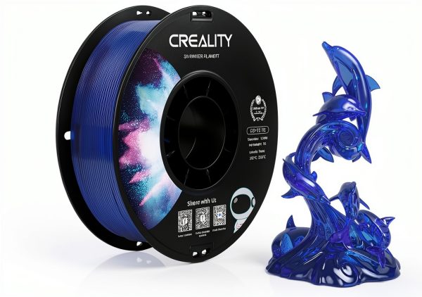 Creality PETG Filament Transparent Blue Clog Free Printing-0