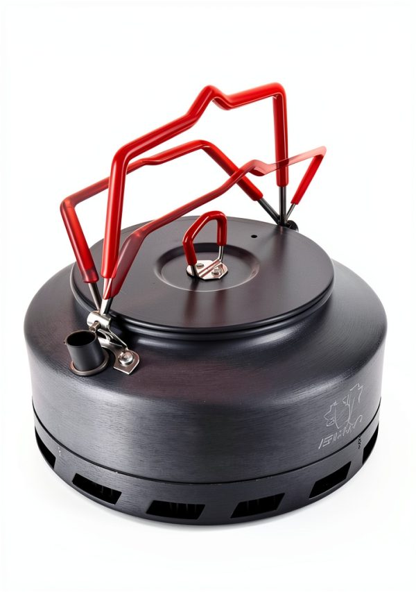 Bulin Camping Kettle Anodized Aluminum Portable 1.6L Black-4