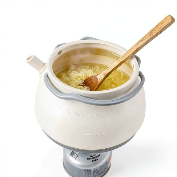 CAMPWOLF Collapsible Camping Kettle Light Khaki 1.5L-6