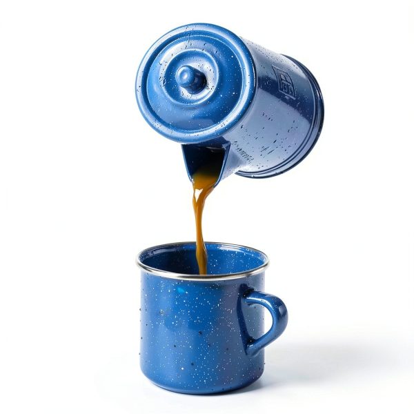 Grip Blue Retro Camping Coffee Percolator Removable Tank-4